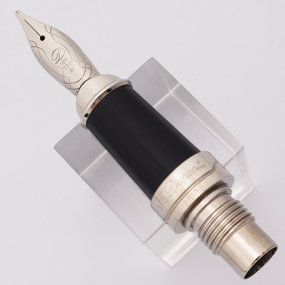 S T Dupont Olympio XL STUB Nib - Silver-Toned 18k, All Silver
